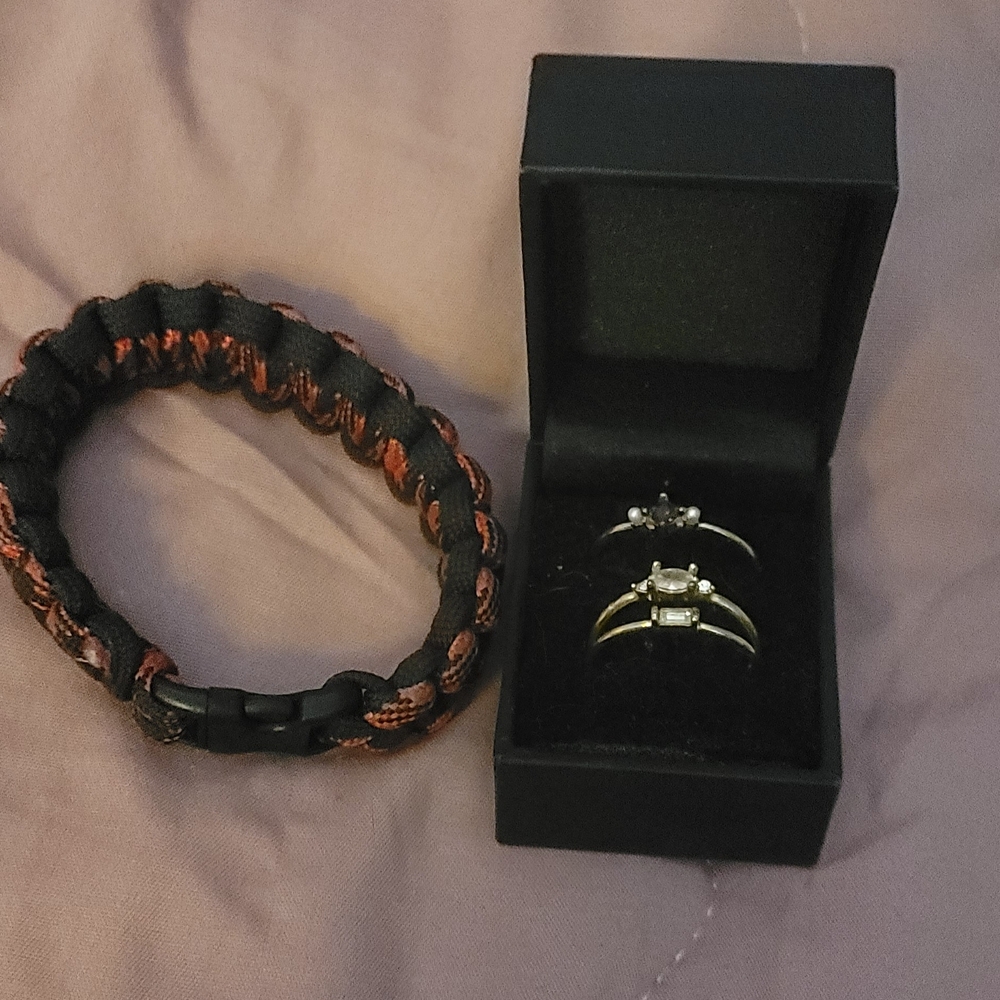 Gold and Silver Women's Ring Set